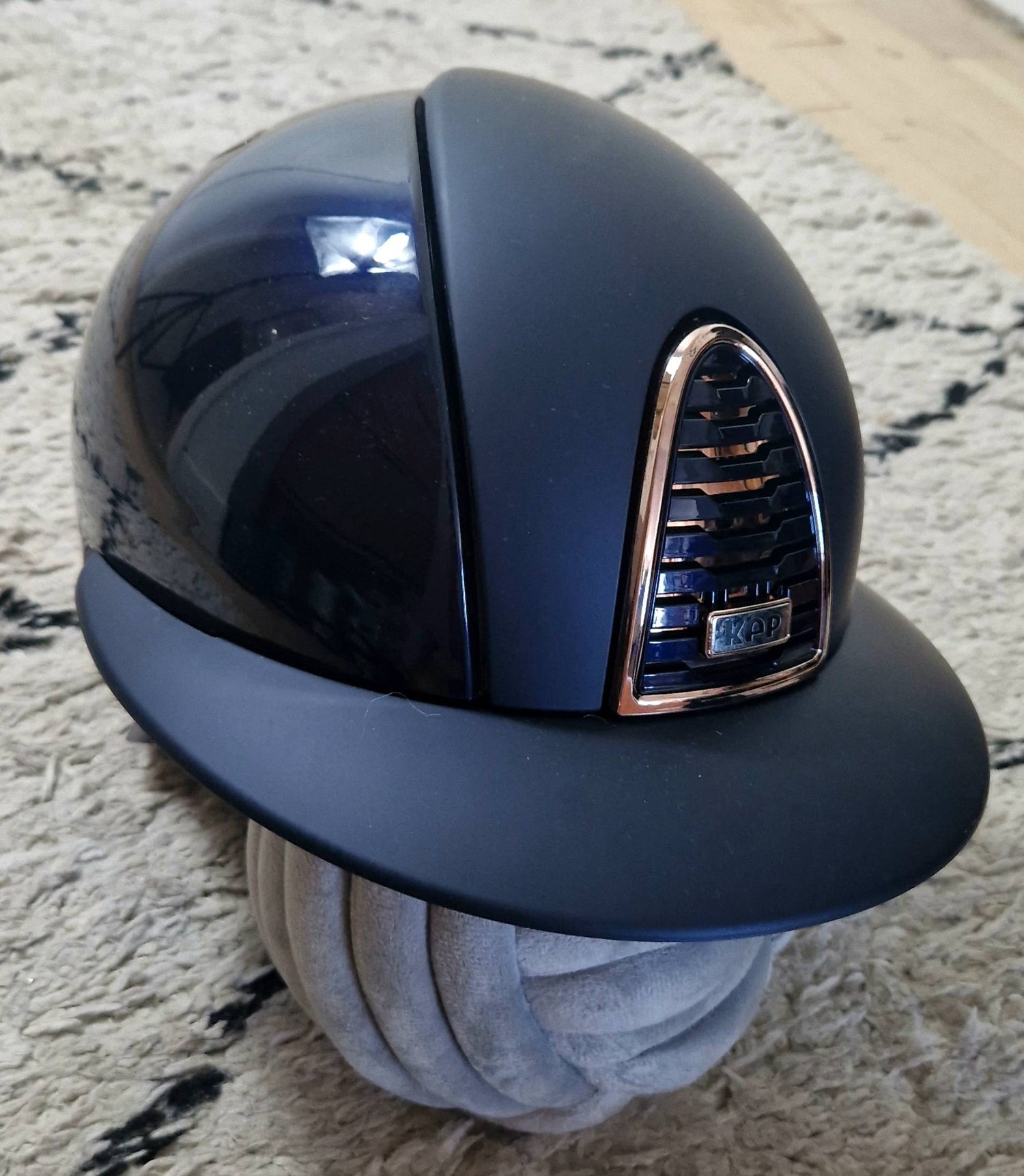 CROMO 2.0 Polish Blue Rose Gold POLO visor helmet - KEP ITALIA