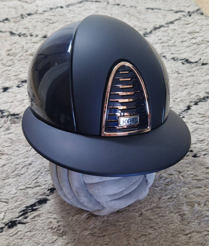 CROMO 2.0 Polish Blue Rose Gold POLO visor helmet - KEP ITALIA