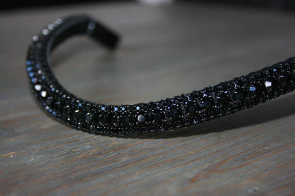 Frontal en cristaux - noir
