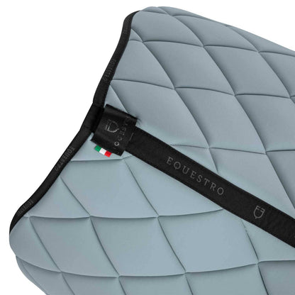 Tapis de selle logo grey mist/noir - EQUESTRO