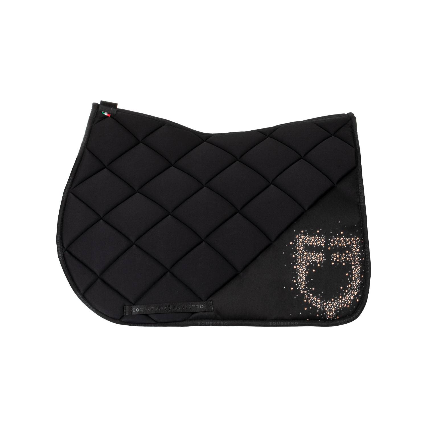 Black rhinestone logo saddle pad - EQUESTRO