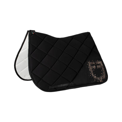 Black rhinestone logo saddle pad - EQUESTRO