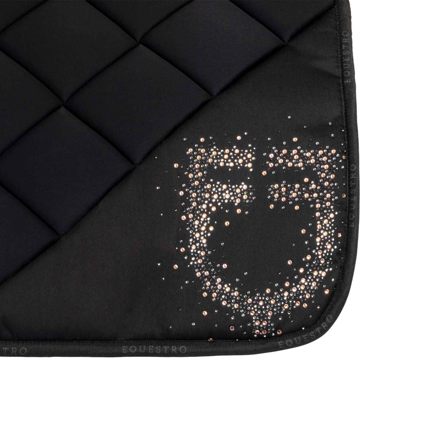 Black rhinestone logo saddle pad - EQUESTRO