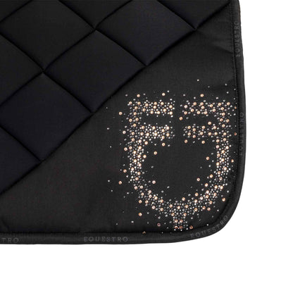 Black rhinestone logo saddle pad - EQUESTRO