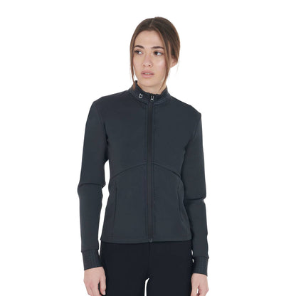 Zipped jacket with rhinestones - EQUESTRO