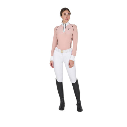 Long sleeve technical slim fit competition polo shirt - EQUESTRO
