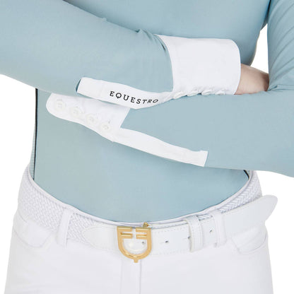 Long sleeve technical slim fit competition polo shirt - EQUESTRO