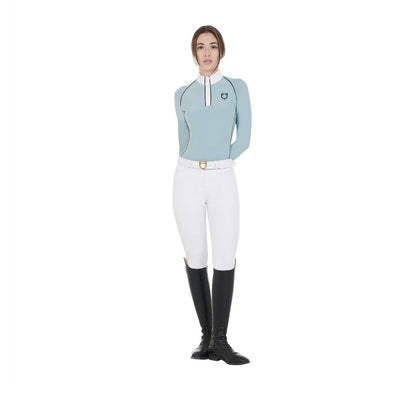 Long sleeve technical slim fit competition polo shirt - EQUESTRO