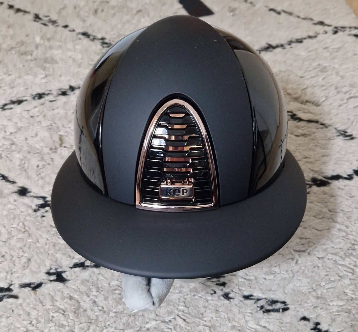 CROMO 2.0 Polish Black Rose Gold POLO visor helmet - KEP