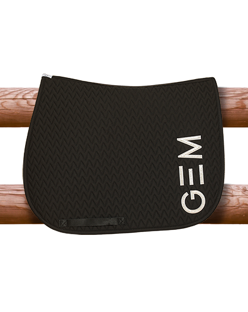 Tapis de selle TEN Noir argent MIXTE - GEM