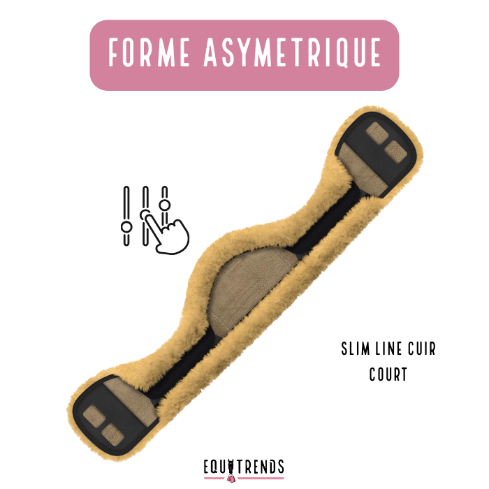 Fourreau de sangle court SLIM-LINE (cuir) PERSONNALISABLE - MATTES