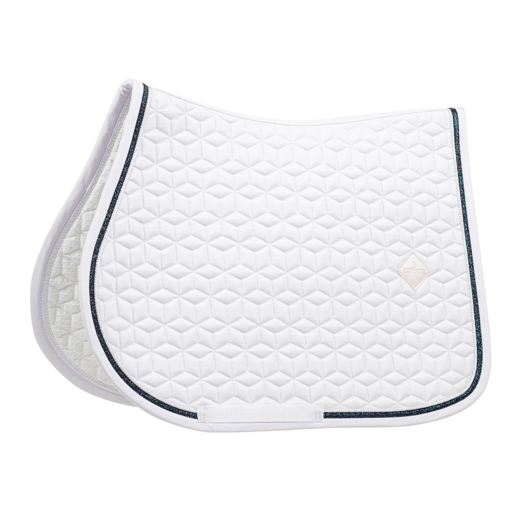 Tapis de selle Glitter Rope Blanc/Noir- Kentucky