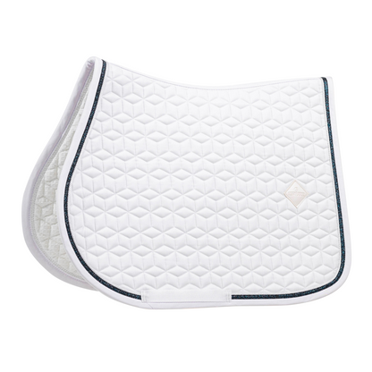Tapis de selle Glitter Rope Blanc/Noir- Kentucky