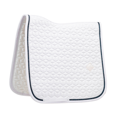 Tapis de selle Glitter Rope Blanc/Noir- Kentucky