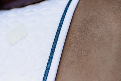 Glitter Rope Saddle Pad White/Navy - Kentucky