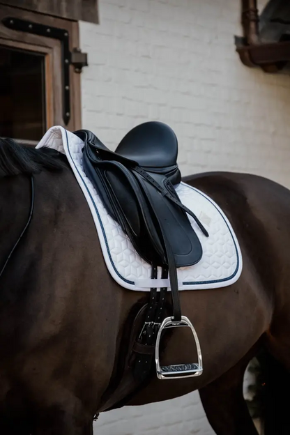 Glitter Rope Saddle Pad White/Navy - Kentucky