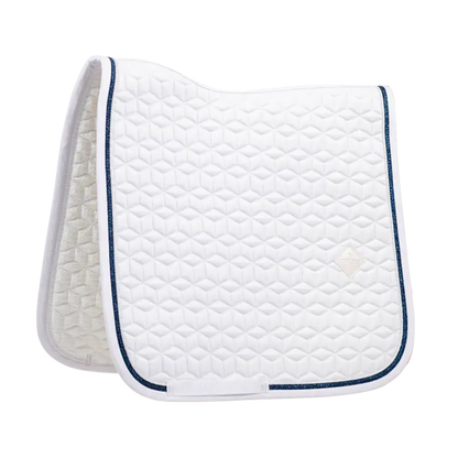 Glitter Rope Saddle Pad White/Navy - Kentucky