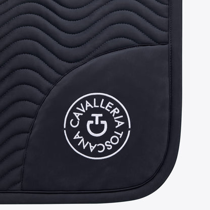 Double Orbit Wave Quilted Marine saddle pad - CAVALLERIA TOSCANA