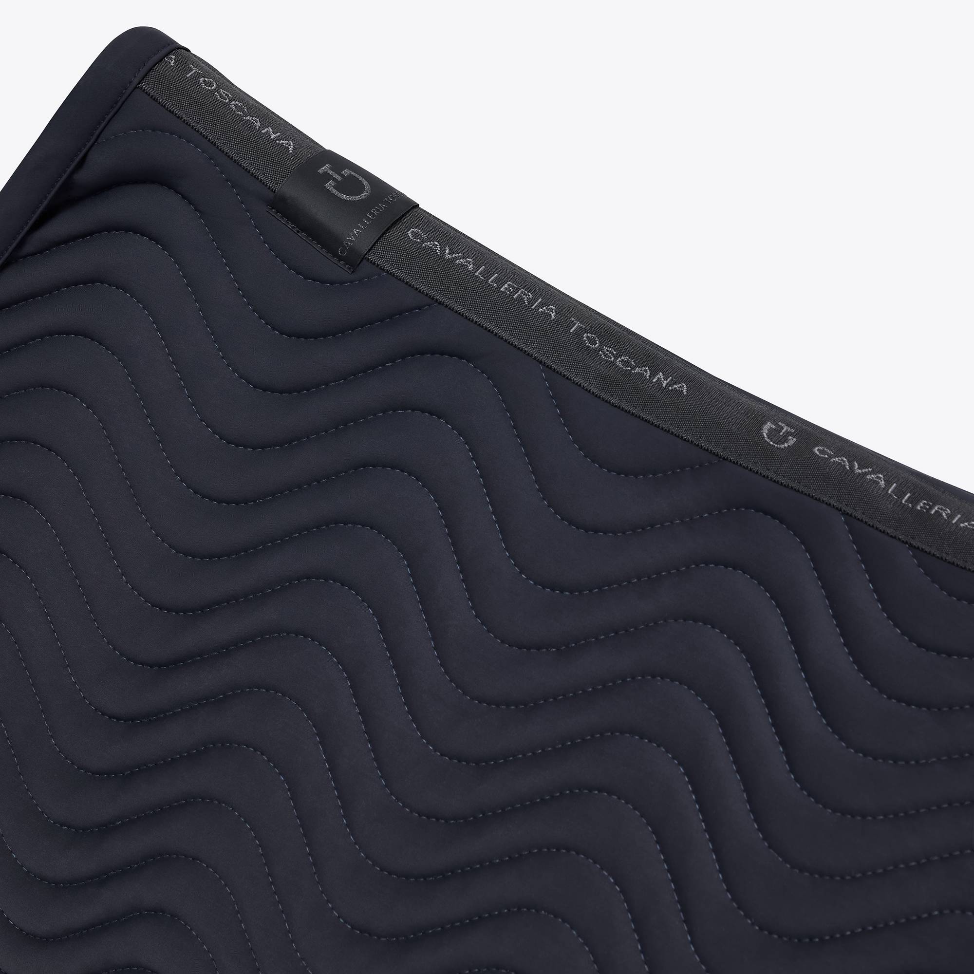Double Orbit Wave Quilted Marine saddle pad - CAVALLERIA TOSCANA
