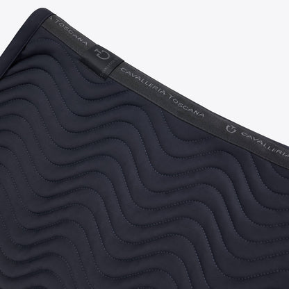 Double Orbit Wave Quilted Marine saddle pad - CAVALLERIA TOSCANA