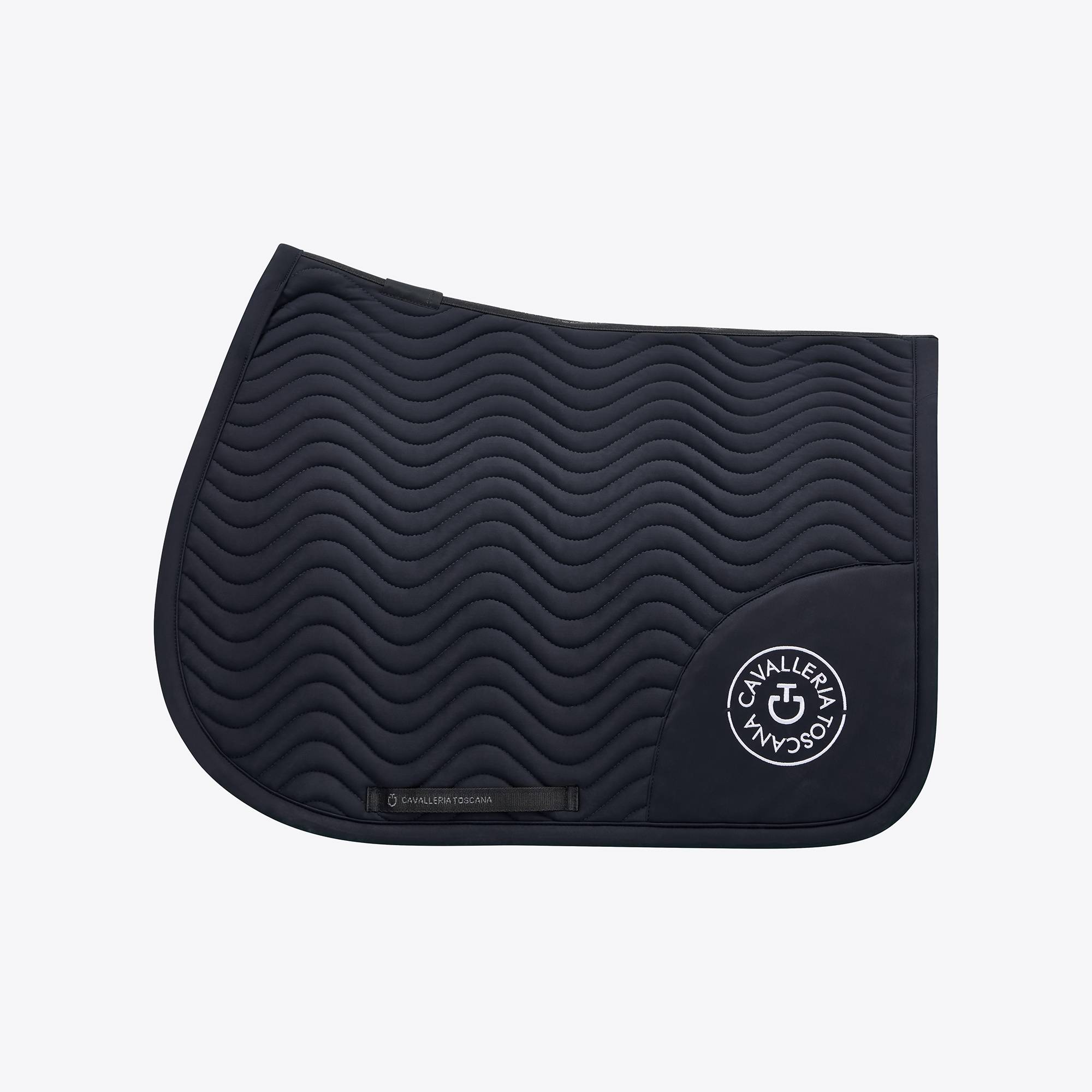 Double Orbit Wave Quilted Marine saddle pad - CAVALLERIA TOSCANA