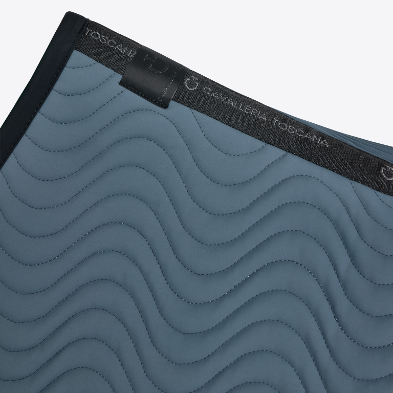 Double Orbit Wave Quilted Petrol saddle pad - CAVALLERIA TOSCANA