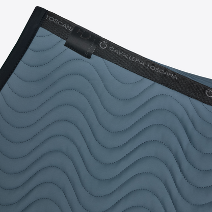 Double Orbit Wave Quilted Petrol saddle pad - CAVALLERIA TOSCANA