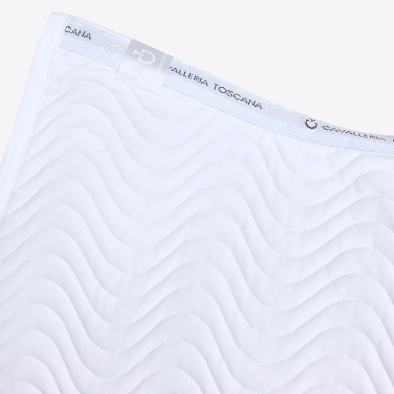 Tapis de selle Double Orbit Wave Quilted Blanc - CAVALLERIA TOSCANA