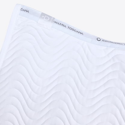 Tapis de selle Double Orbit Wave Quilted Blanc - CAVALLERIA TOSCANA