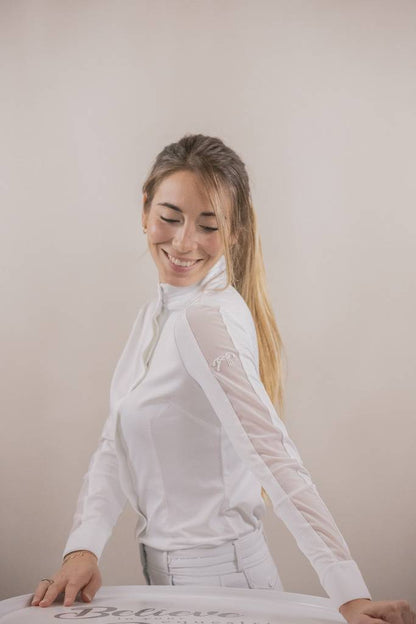 Las Honey long-sleeved competition polo shirt - PENELOPE COLLECTION