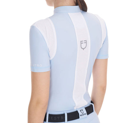 Slim fit training polo shirt with mesh inserts - EQUESTRO