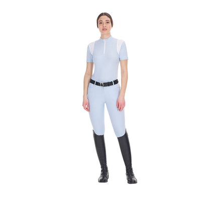 Slim fit training polo shirt with mesh inserts - EQUESTRO