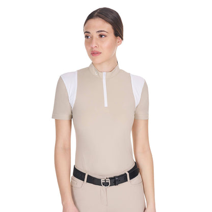 Slim fit training polo shirt with mesh inserts - EQUESTRO