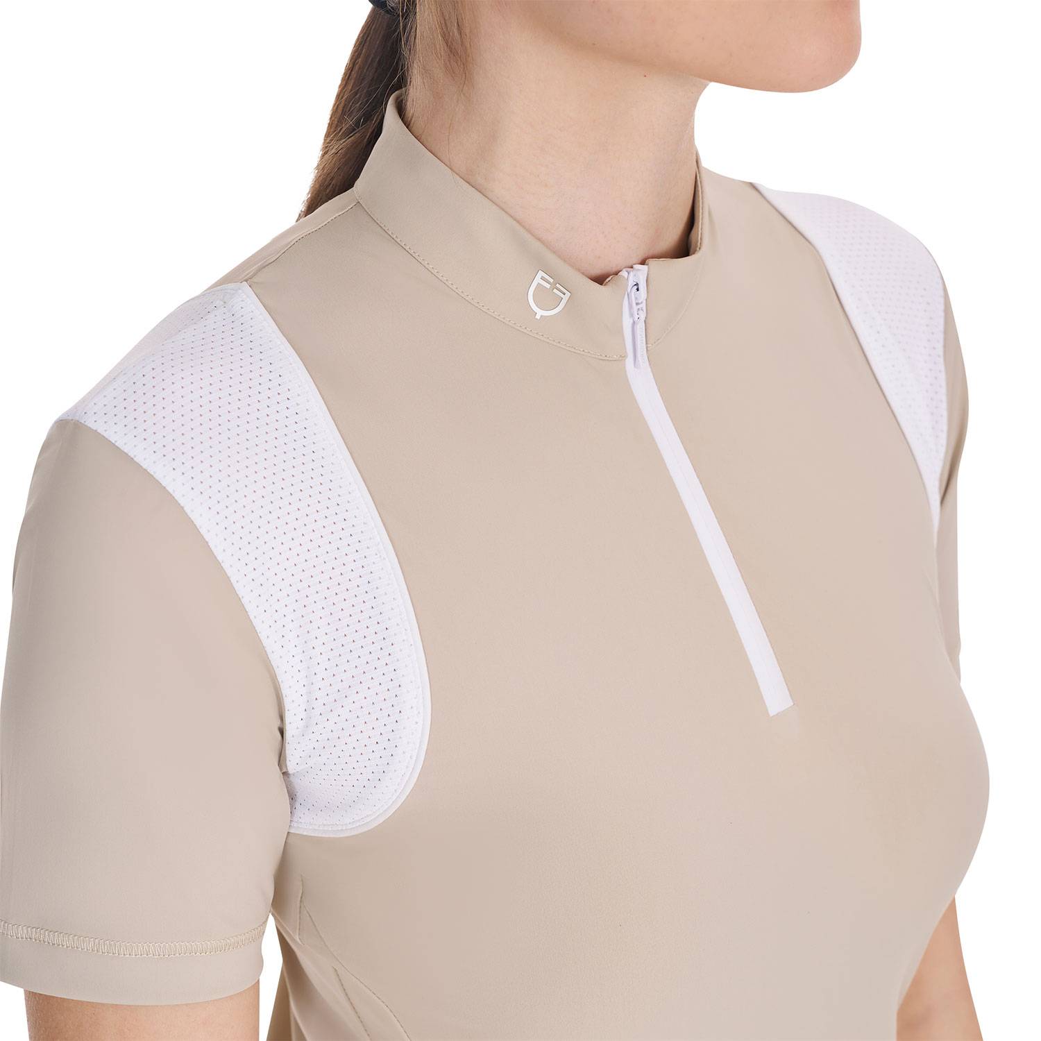 Slim fit training polo shirt with mesh inserts - EQUESTRO