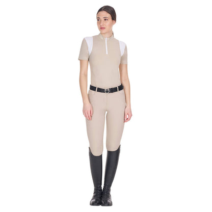 Slim fit training polo shirt with mesh inserts - EQUESTRO