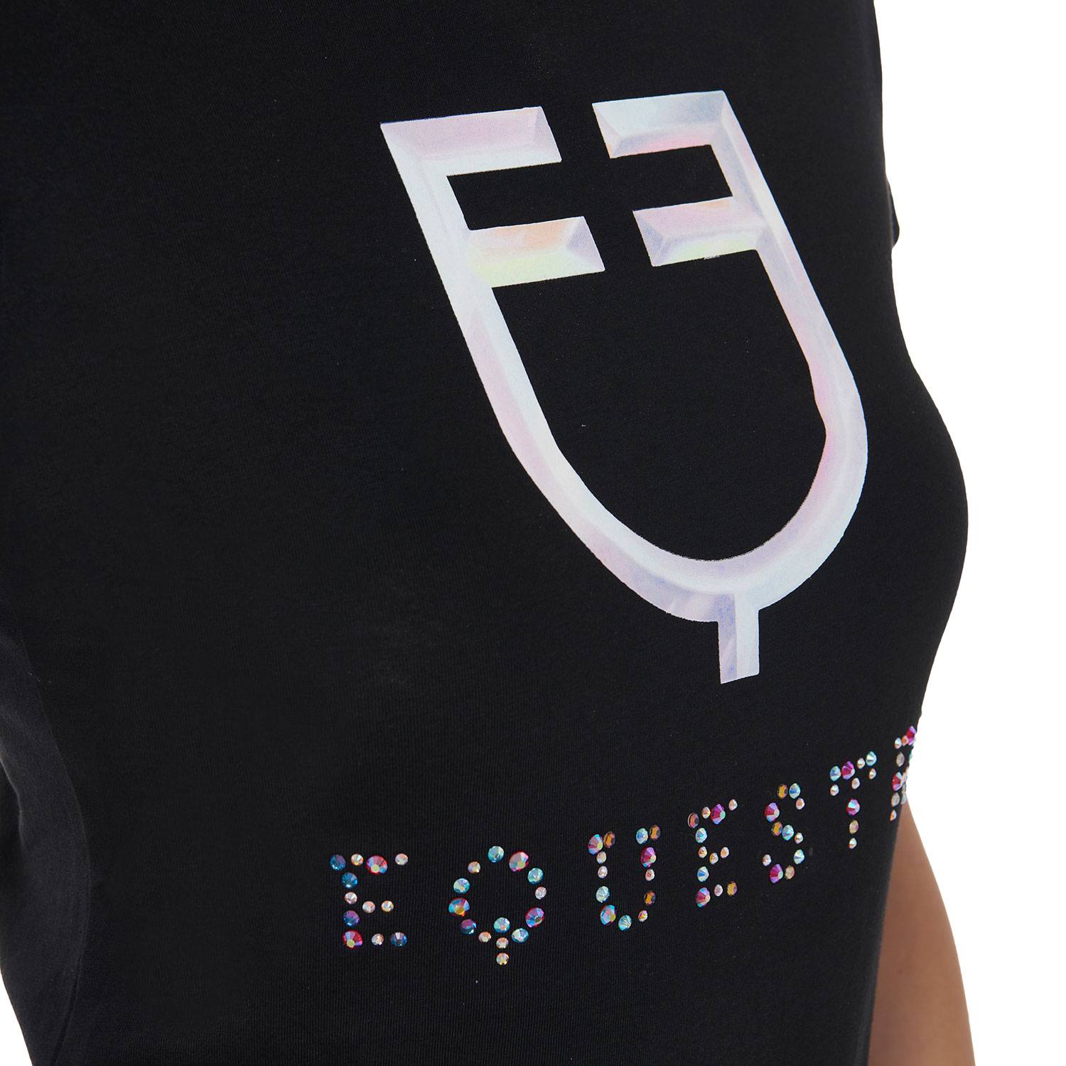 Slim fit printed holographic logo t-shirt - EQUESTRO