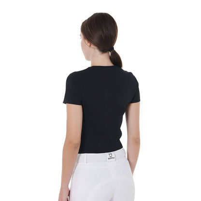 Slim fit printed holographic logo t-shirt - EQUESTRO
