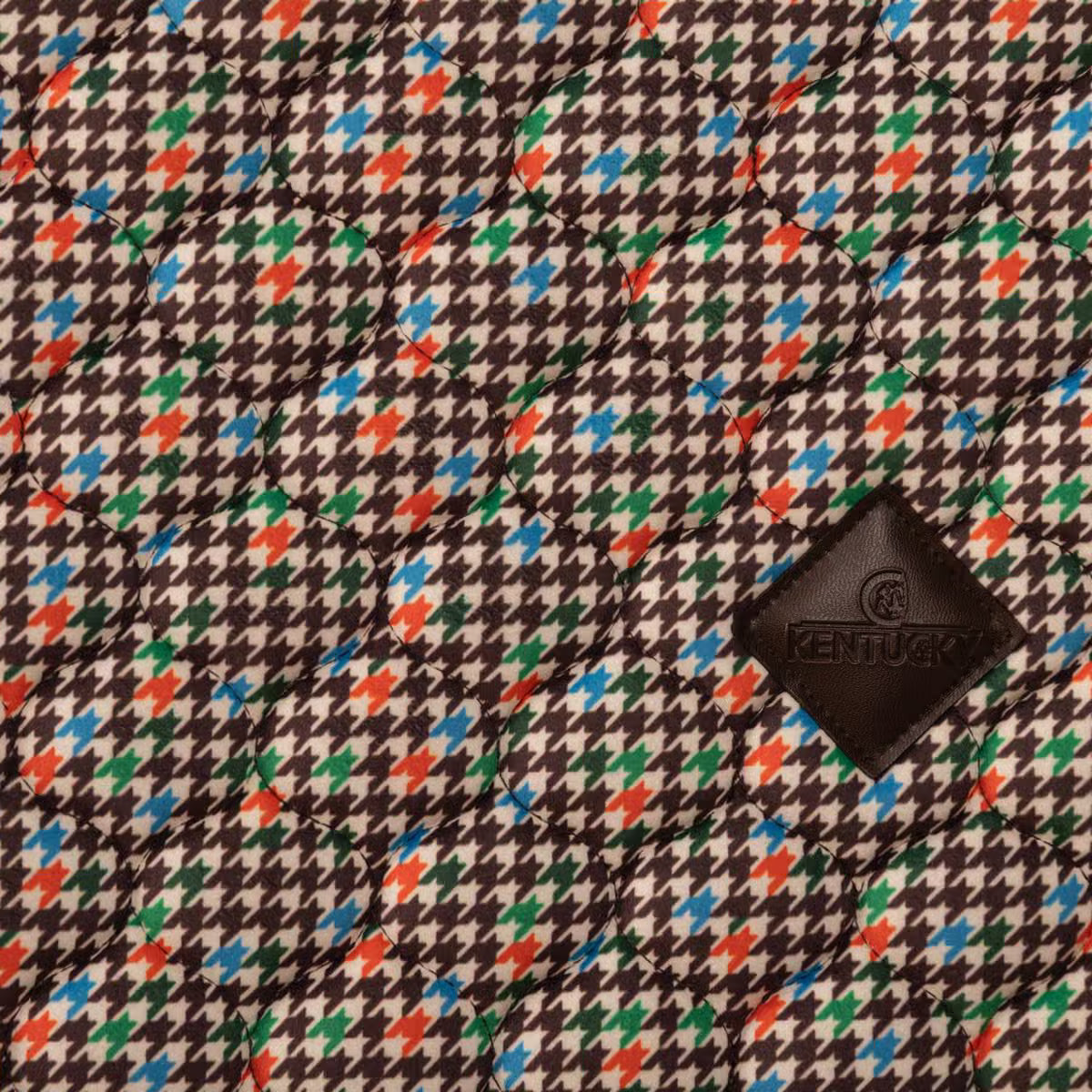 Tapis de selle Pied de poule brun orange MIXTE - Kentucky