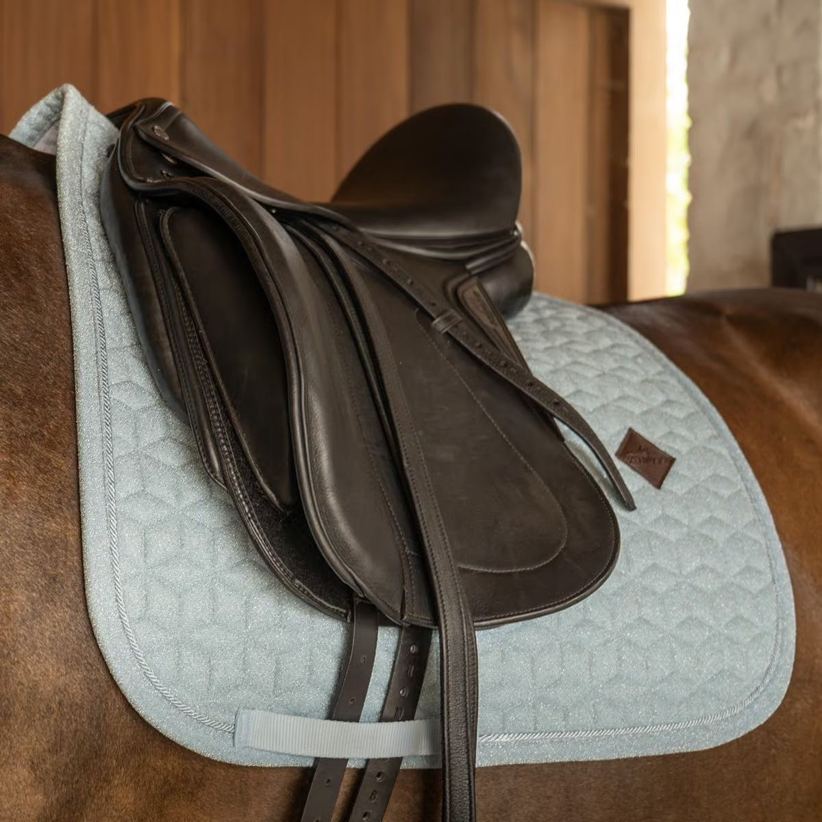 Tapis de selle Sparkling Bleu clair DRESSAGE - Kentucky