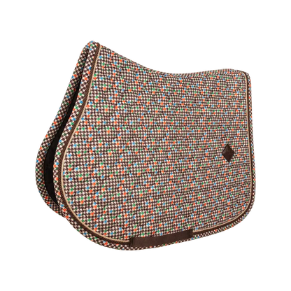 Tapis de selle Pied de poule brun orange MIXTE - Kentucky