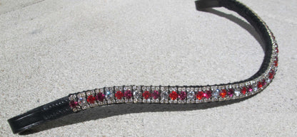 Frontal strass rouge/rose/argent