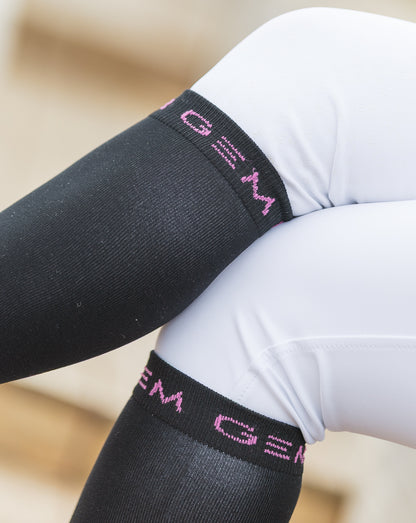 Chaussettes Love Noir / Rose - GEM