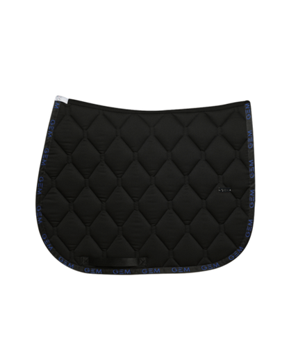 Tapis de selle LOVE Obstacle NOIR BLEU - GEM