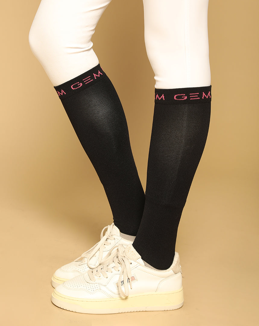 Chaussettes Love Noir / Rose - GEM