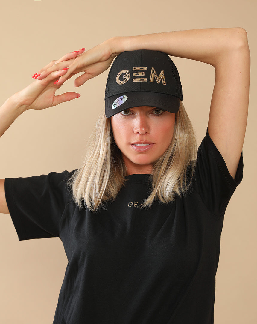 Casquette Ninja Noir logo Léopard - GEM