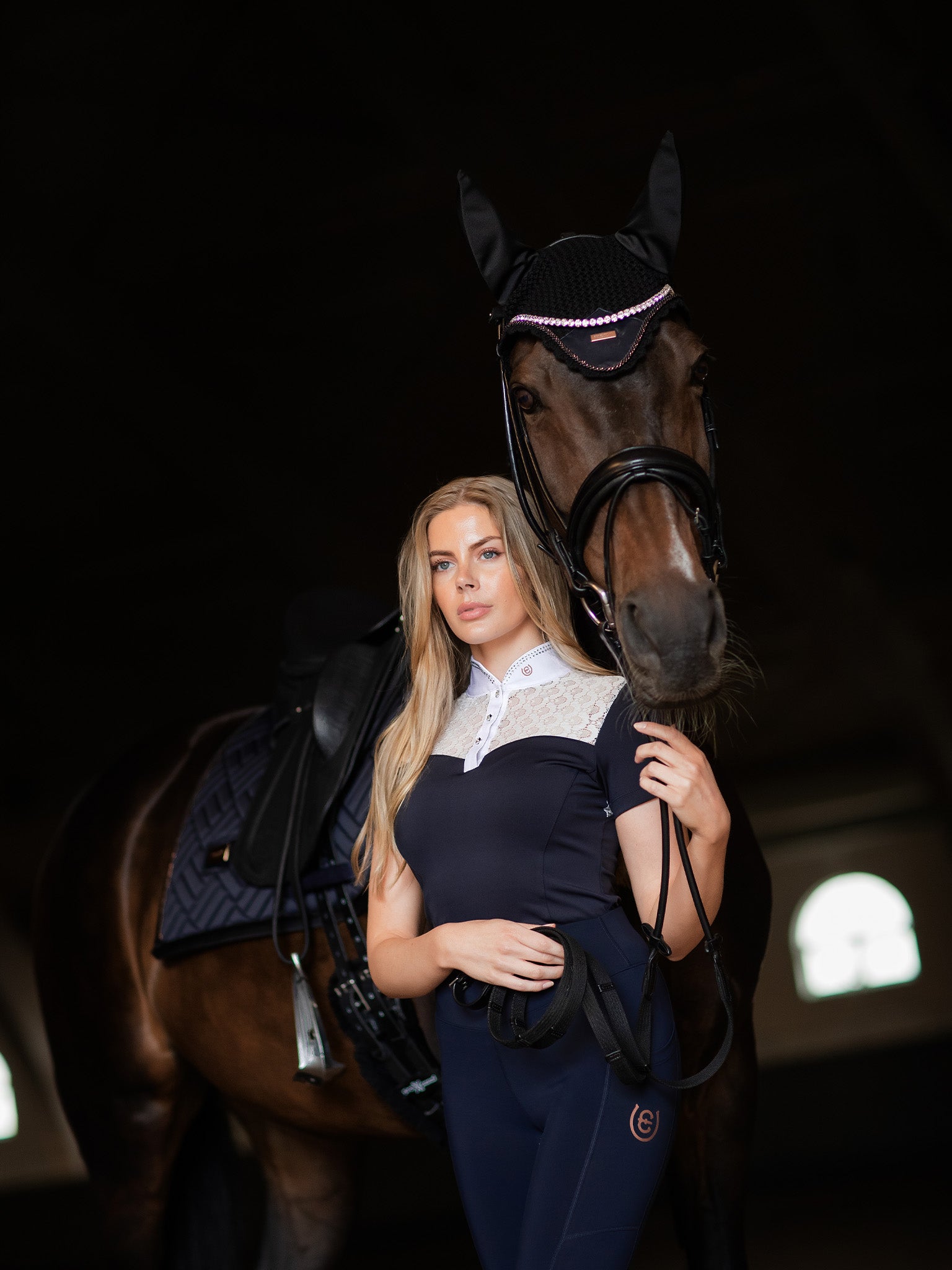 Tapis de selle Modern Dark Ocean DRESSAGE - Equestrian Stockholm