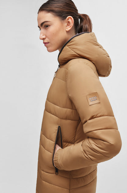 Parka doudoune longue Esmee Long Puffer Camel - Boss Equestrian