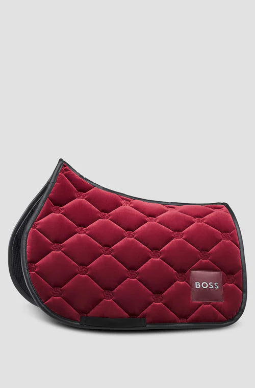Tapis de selle Velours Carbernet Mixte - Boss Equestrian