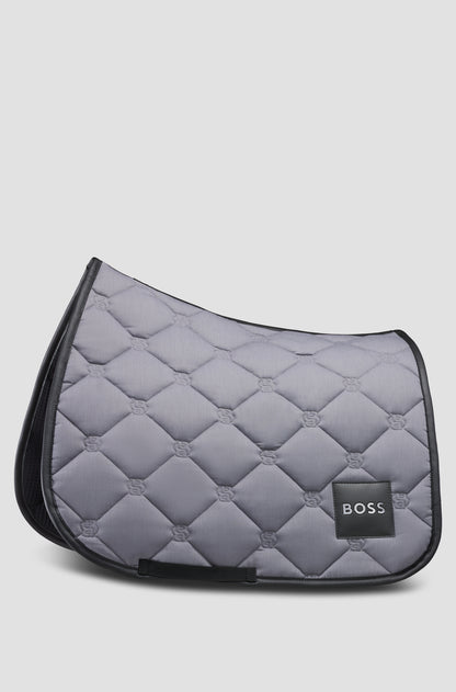 Tapis de selle Velours Greymelange Dressage - Boss Equestrian