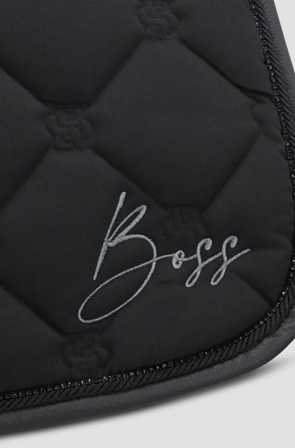 Tapis de selle Glitter Noir Dressage - Boss Equestrian